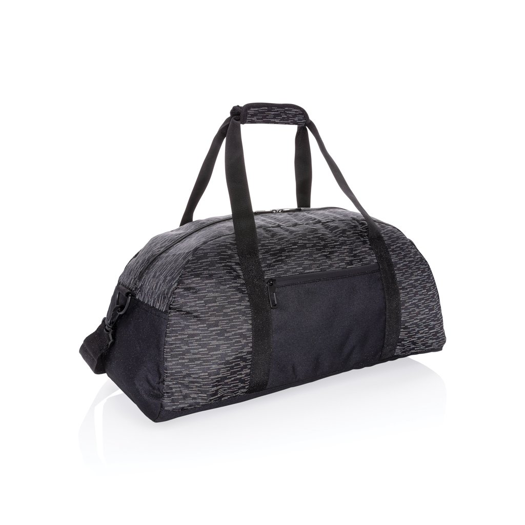 Sac de voyage en polyester recyclé rPET réfléchissant Reflect_Noir