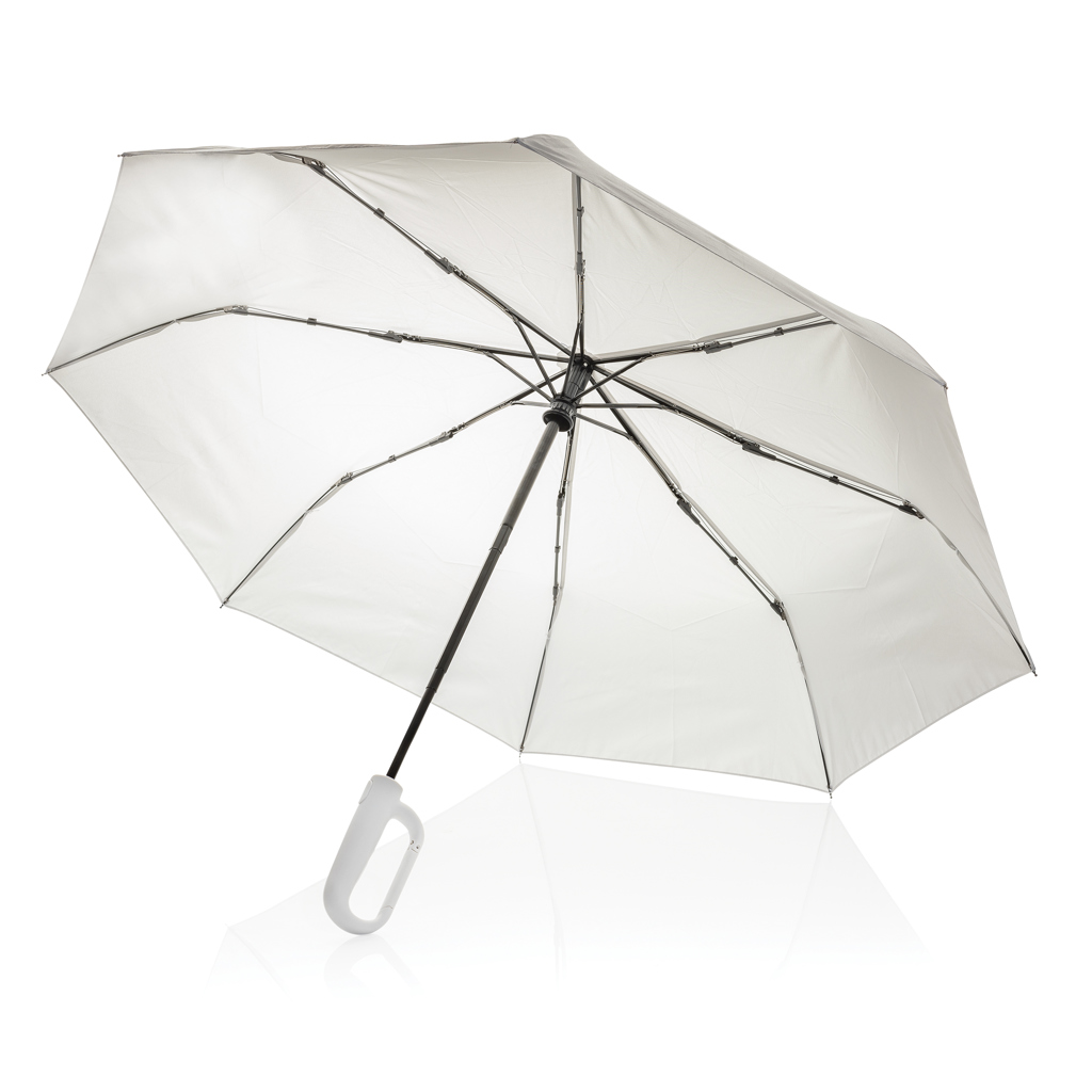 Parapluie pliable en polyester recyclé rPET Yara_Beige