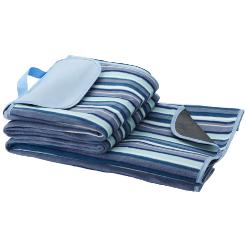 Nappe de pique-nique étanche Riviera 130x145cm_Blanc/Bleu