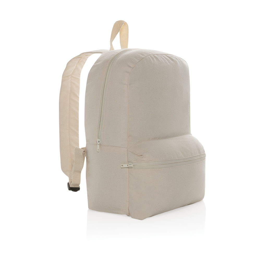 Sac à dos en toile recyclée non teintée 285 g Skolsup 19,5 L_Blanc cassé