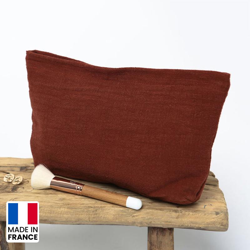 Pochette en lin Pol & Rosa_Terracotta