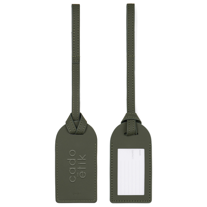 Étiquette à bagage en polyester recyclé certifié Vinga Baltimore_1