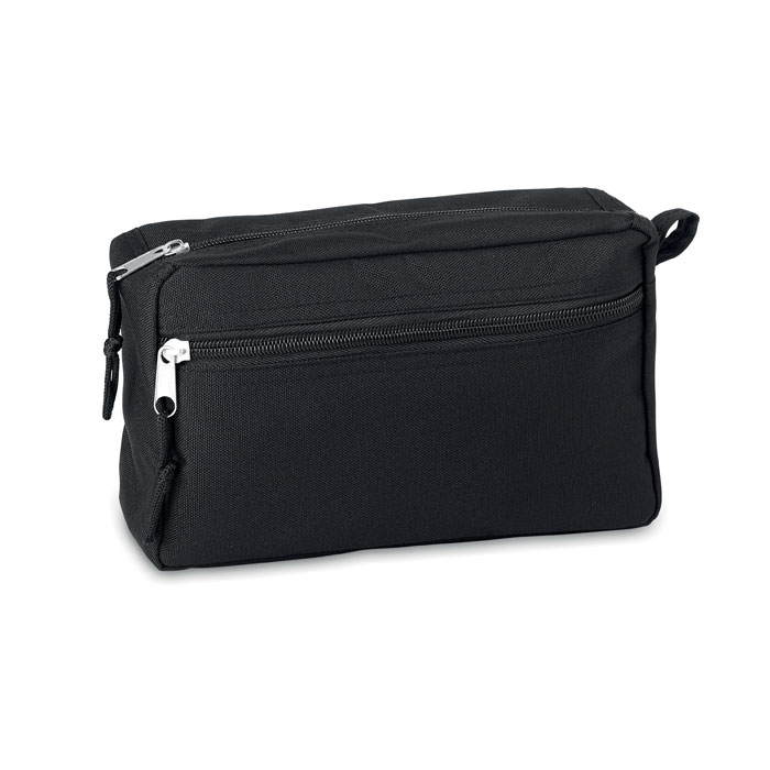 Trousse de toilette en polyester recyclé rPET Better & Smart_Noir