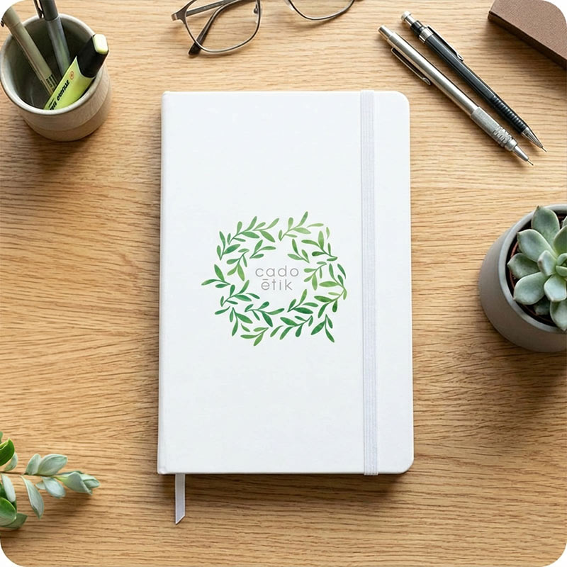 Carnet publicitaire A5 en PU et papier recyclé Arconot_00