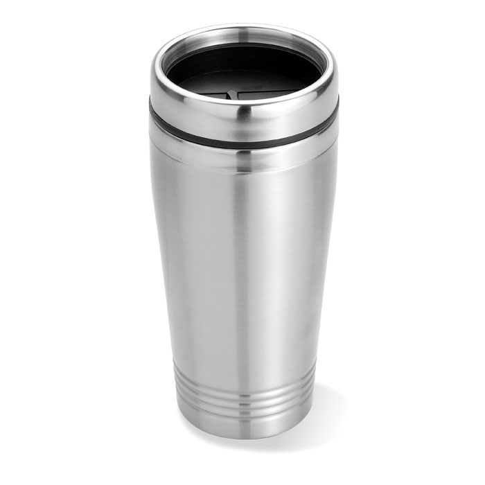 Mug en acier à double paroi Rodeodrive 400 mL_Argent mat