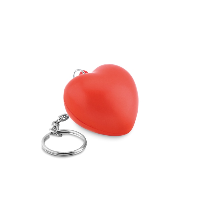 Porte-clés publicitaire coeur rouge Lovy Ring - goodies  personnalisé