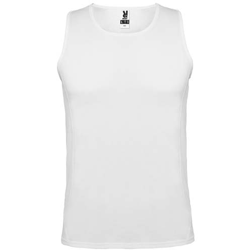 Débardeur sport homme en polyester certifié André 140 g_Blanc