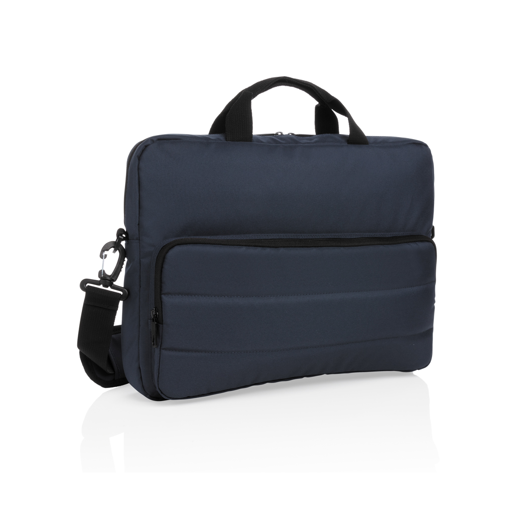 Sacoche ordinateur 15,6" en polyester recyclé rPET Impact_Bleu marine