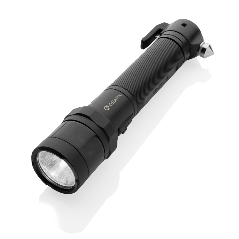 Lampe torche rechargeable en aluminium et plastique recyclés certifiés Gear X_1