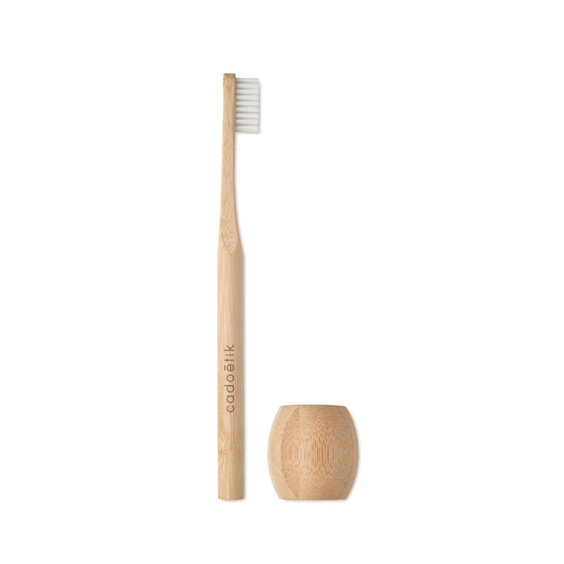 Brosse à dents en bambou avec support Kuila_1