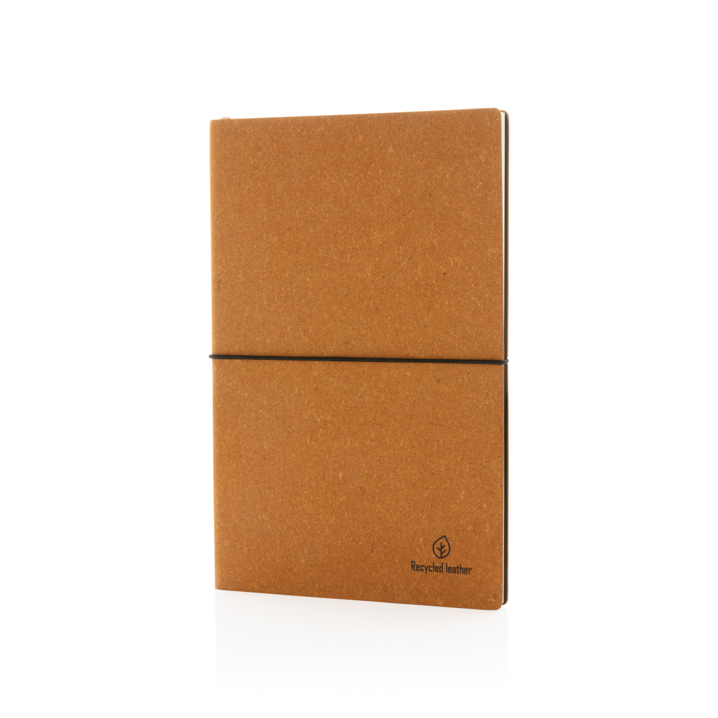Carnet A5 en cuir recyclé Hiako_Marron