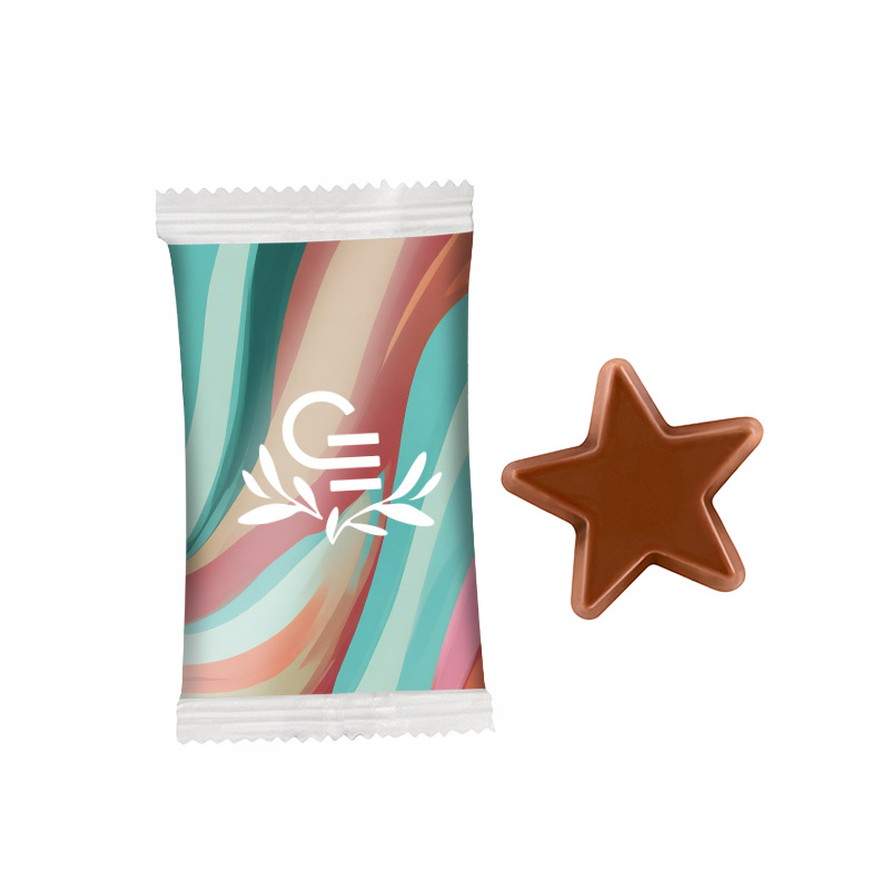 Étoile en chocolat dans un papier certifié 7 g_01