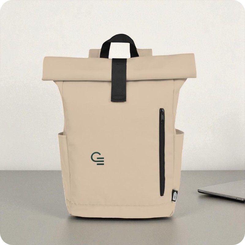 Sac à dos publicitaire rolltop en polyester recyclé certifié Byron 18 L_05