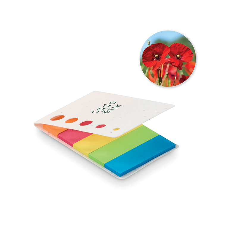 Mini bloc notes personnalisé adhésives en papier à graines Memo Seed_01