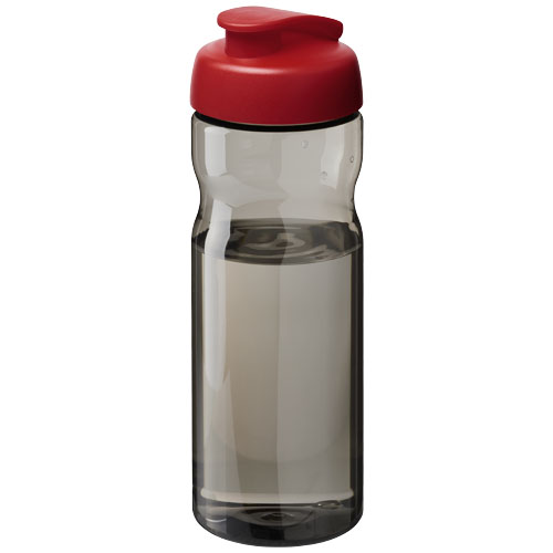 Gourde sport bec verseur en plastique recyclé H2O Active® Eco Base 650 mL_Rouge/Charbon