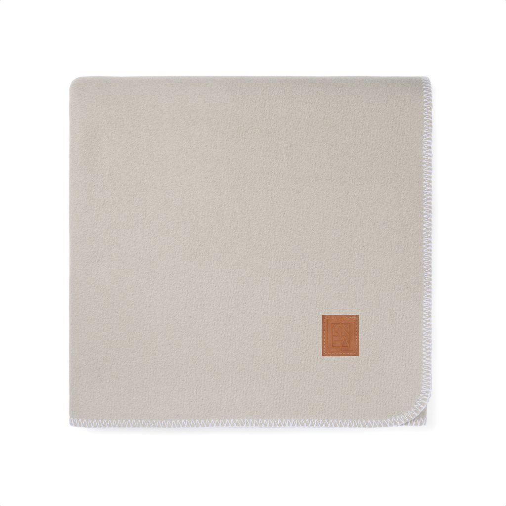 Couverture en polyester recyclé rPET certifié Moulton 320 g_Beige