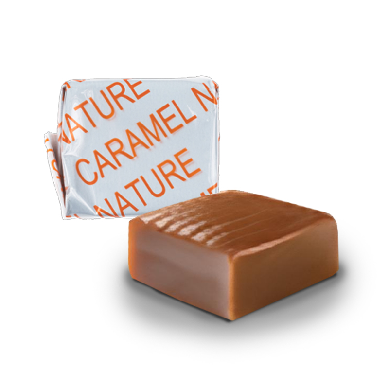 Carte mini cube avec 1 caramel nature 10 g _2