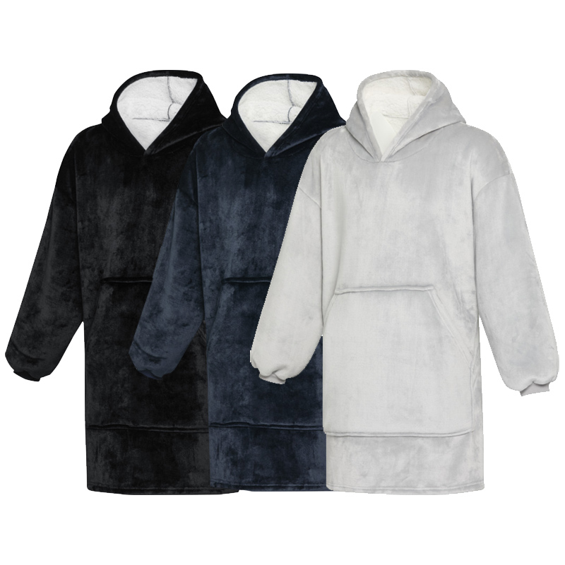 Plaid à capuche en polyester recyclé certifié Denali 190 g_02