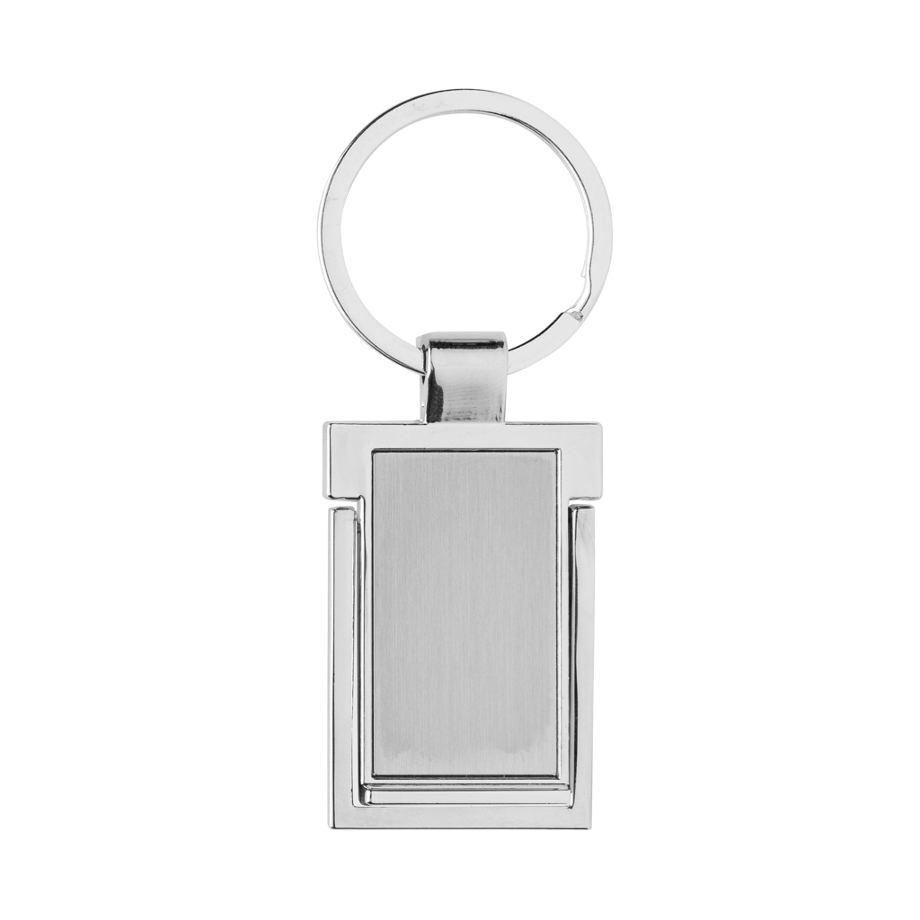 Porte-clés support de téléphone en zinc recyclé certifié Keyup_Argent