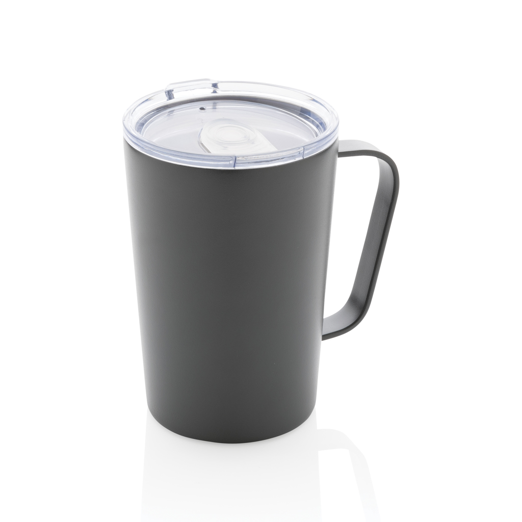 Mug isotherme personnalisé en inox recyclé certifié Silas 420 mL_Gris