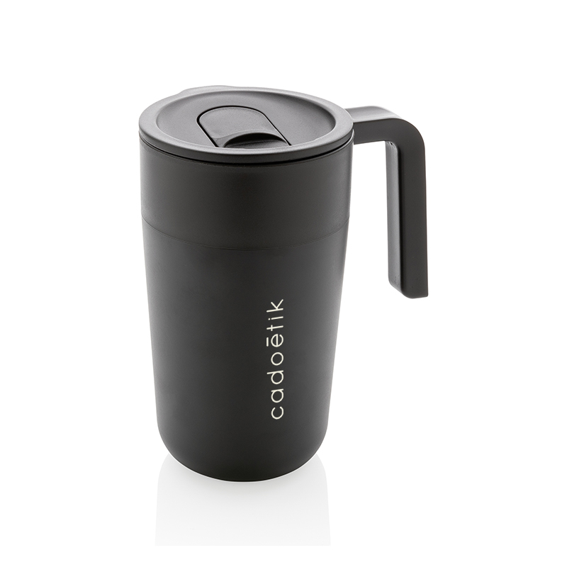Mug de voyage en inox et plastique recyclés certifiés Terry 480 mL_1