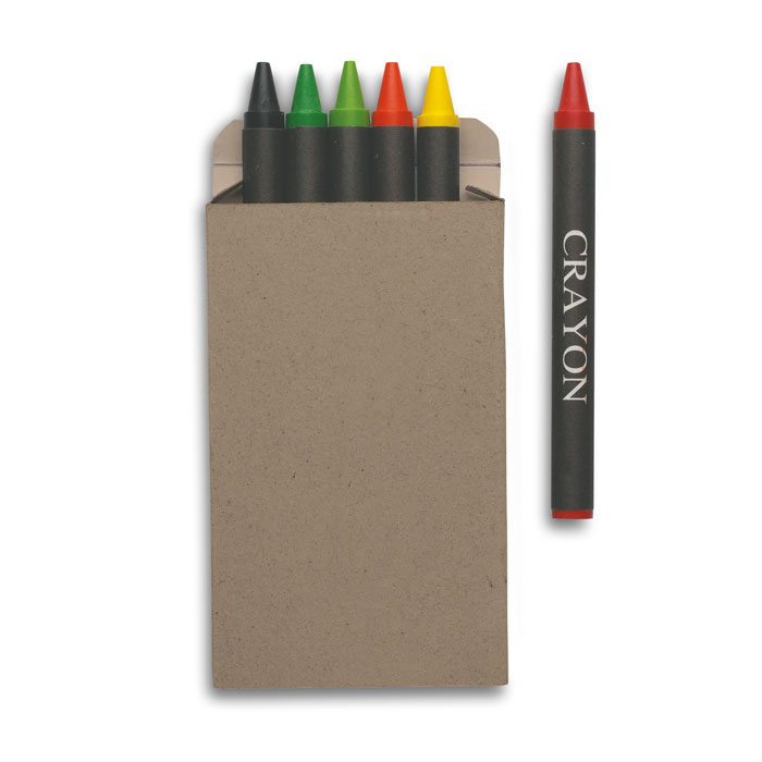 Etui 6 crayons cire_Multicolore