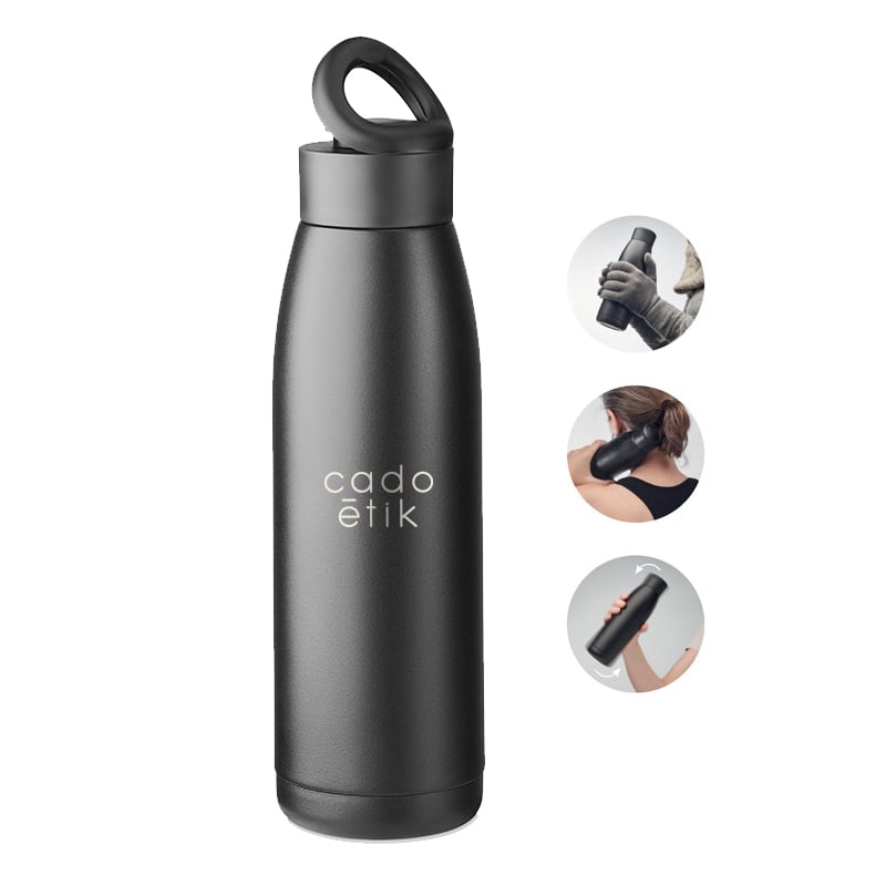 Bouteille isotherme en inox recyclé Calefrio 400 mL_1