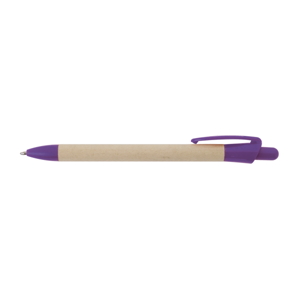 Stylo bille en papier recyclé Copenhague_Violet