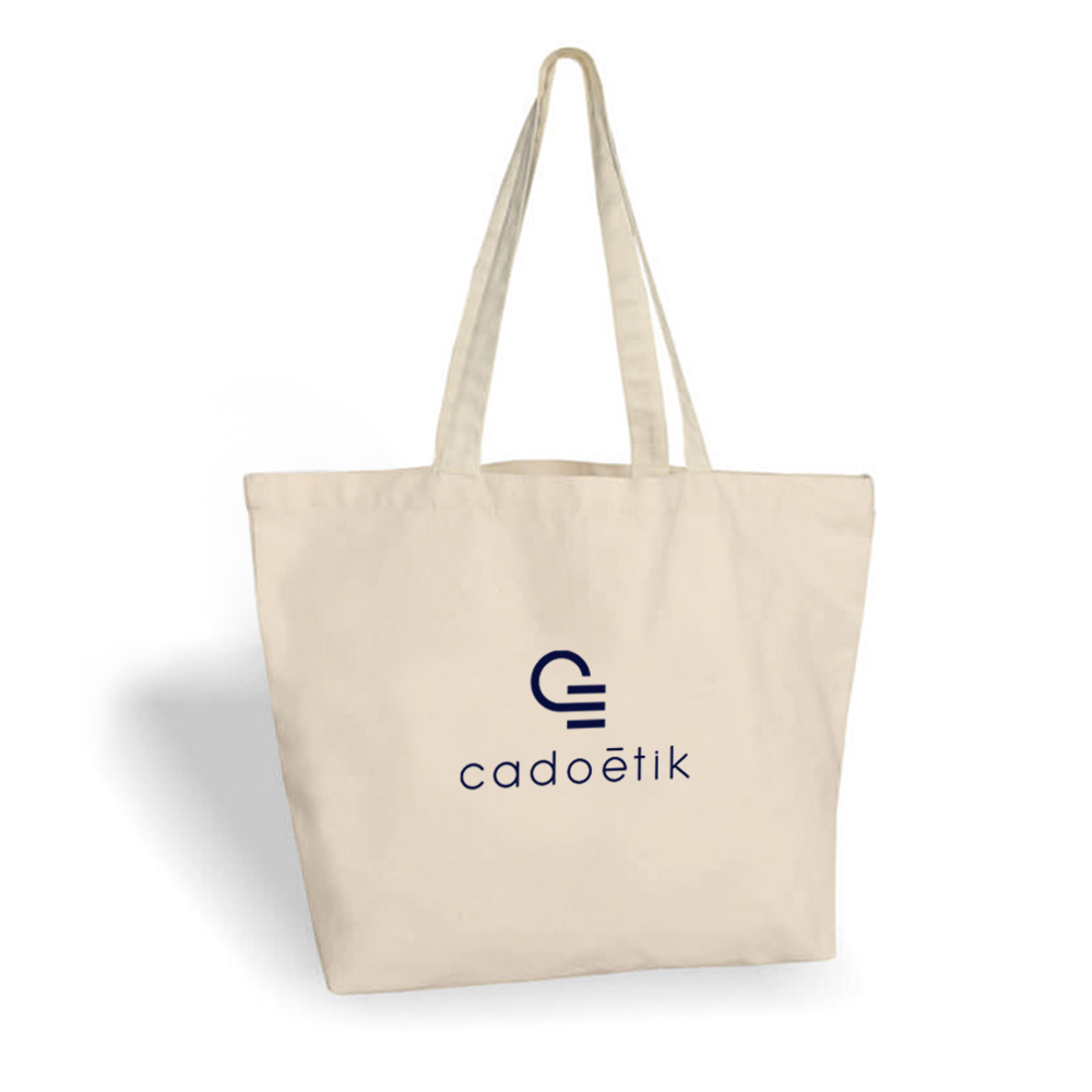 Sac shopping publicitaire coton Raipur écru - cadeau publicitaire-1