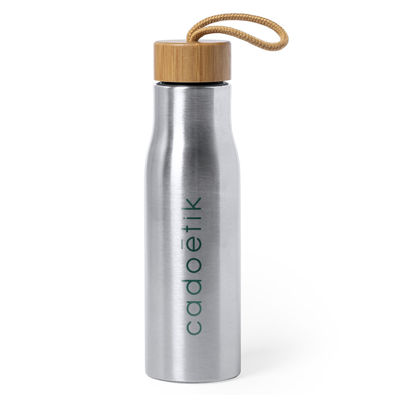 Bouteille en inox et bambou Dropun 600 mL_1