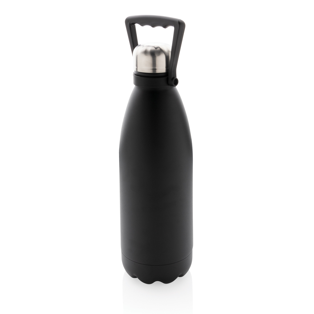 Bouteille isotherme en inox recyclé certifié Handia 1,5 L_Noir