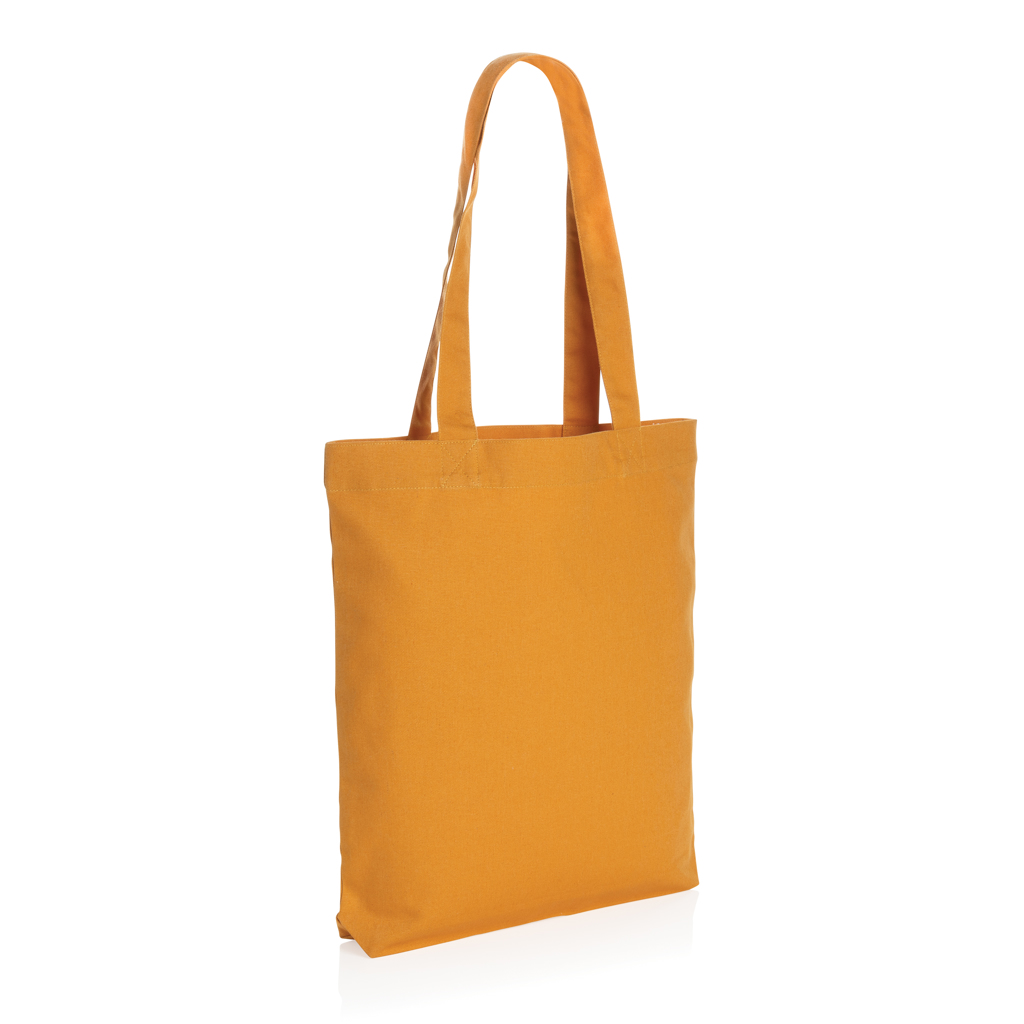 Tote bag en toile recyclée Impact 285 g_Sundial orange