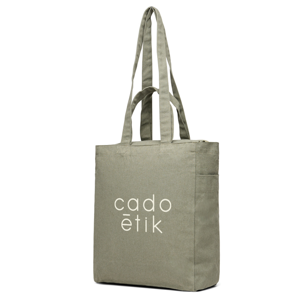 Sac shopping zippé en toile recyclée certifiée Vinga Hilo 400 g_01