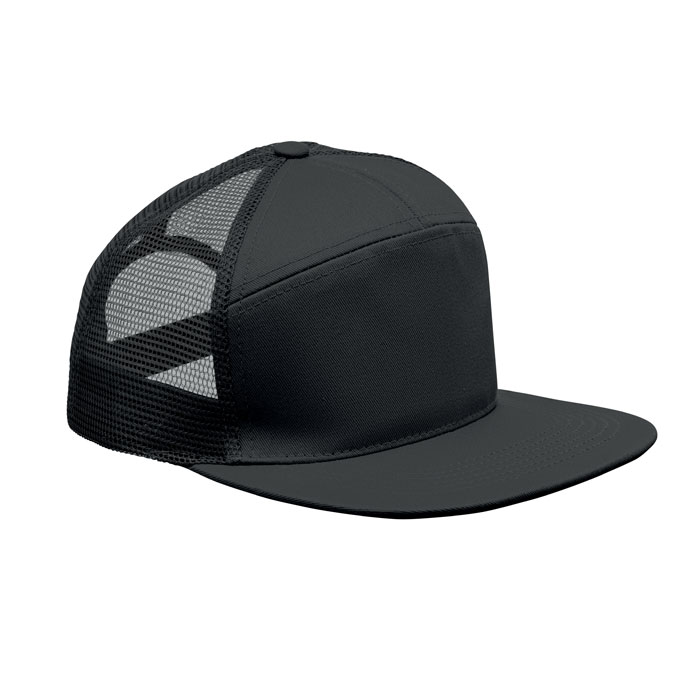 Casquette publicitaire 7 panneaux Bead_Noir