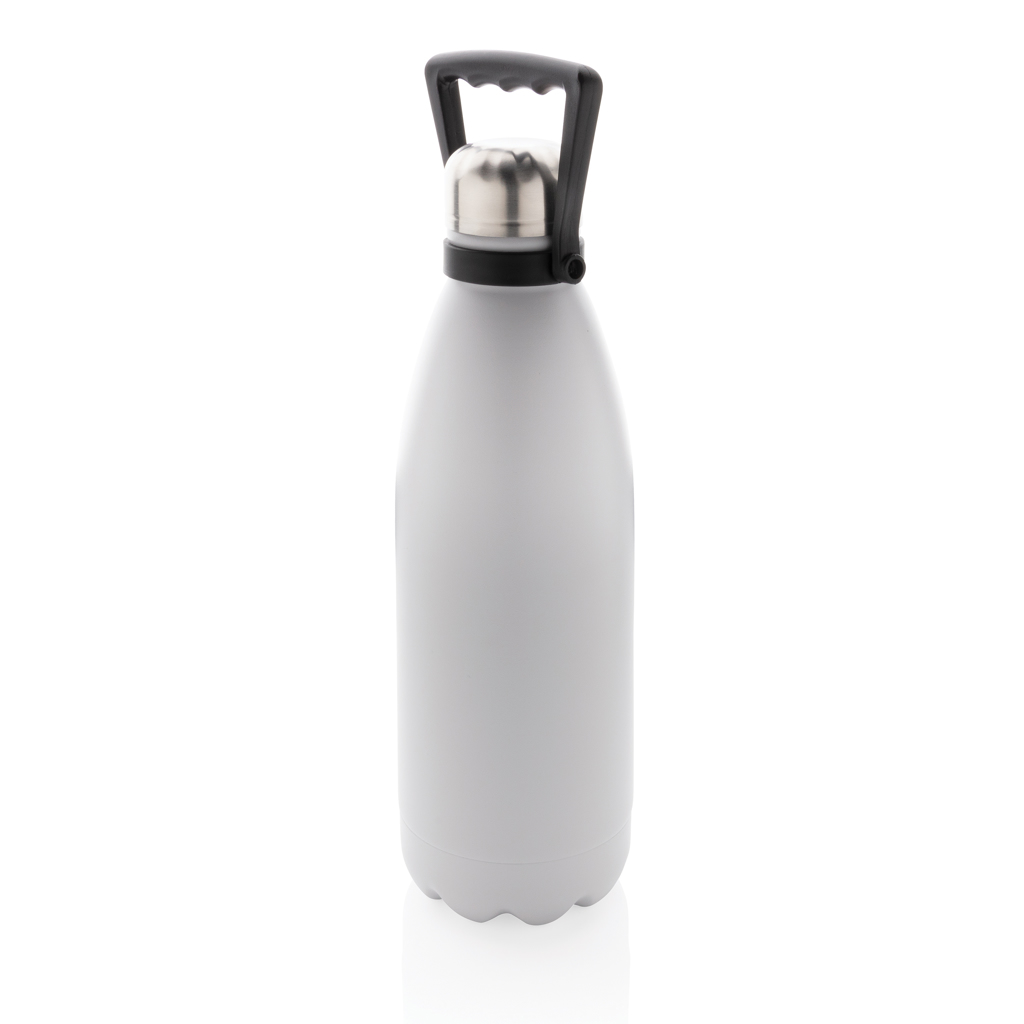 Bouteille isotherme en inox recyclé certifié Handia 1,5 L_Blanc