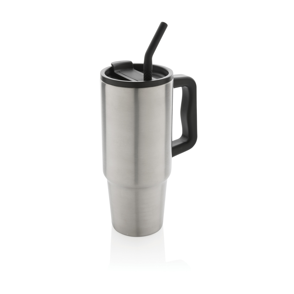 Mug de voyage en inox recyclé certifié Embrace 900 mL_Argent