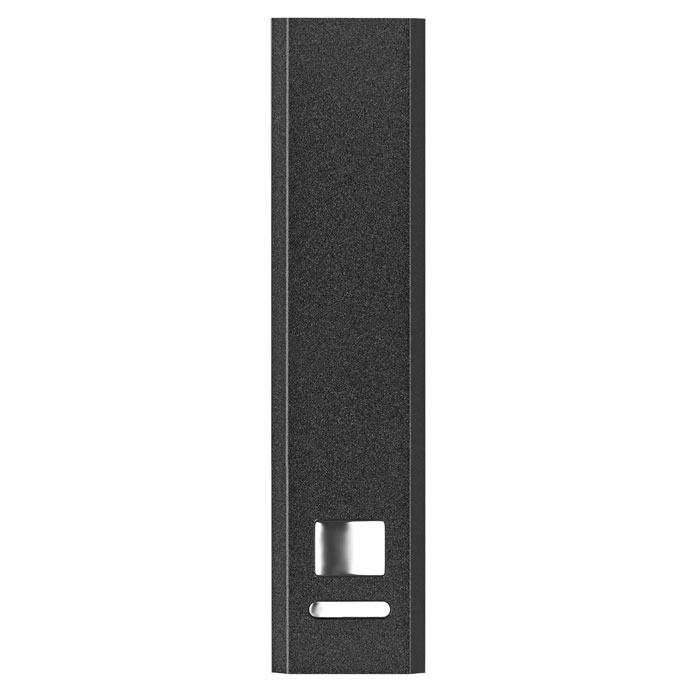 Batterie externe en aluminium recyclé Poweralu 2200 mAh_Noir
