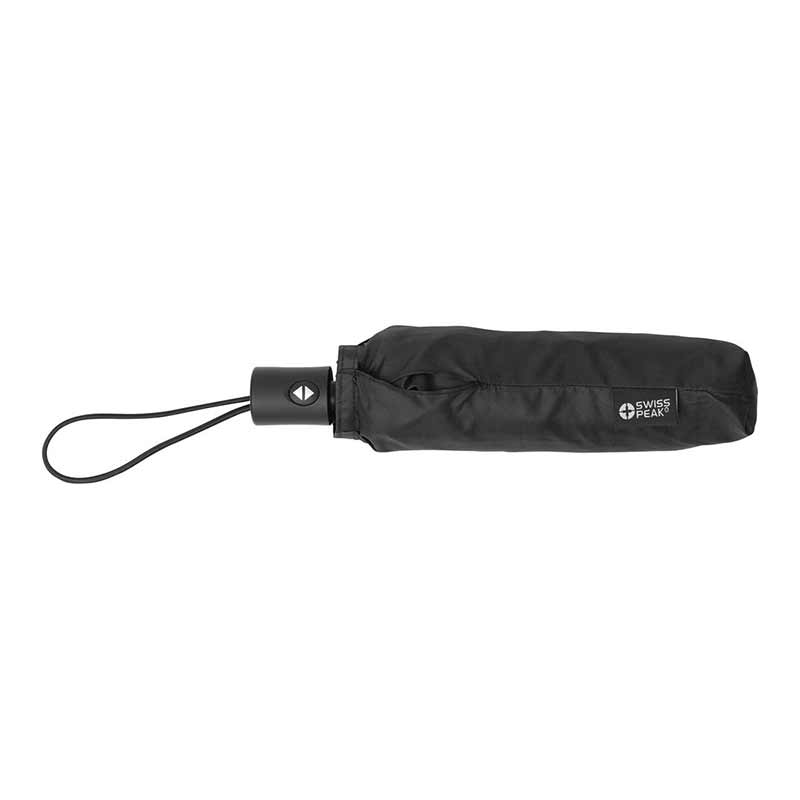 Mini parapluie pliable auto en polyester recyclé rPET Swiss Peak_03