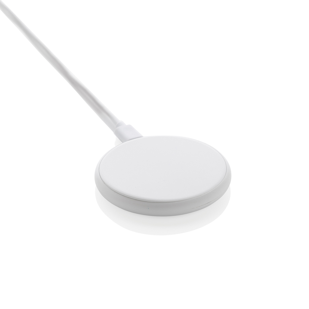 Chargeur à induction magnétique en plastique recyclé certifié Magnapad 15 W_Blanc