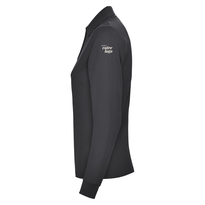Polo femme à manches longues en coton certifié Estrella 220 g_04