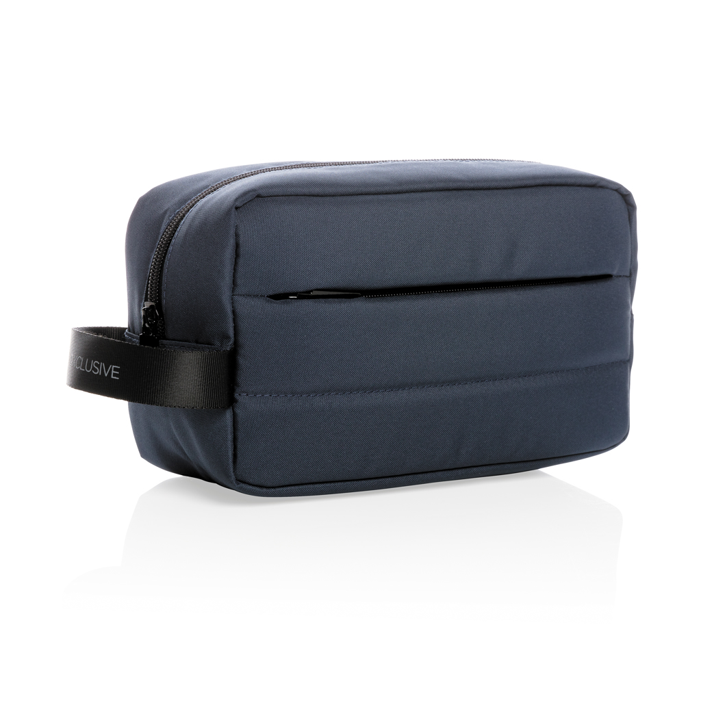 Trousse de toilette en polyester recyclé rPET Impact_Bleu marine