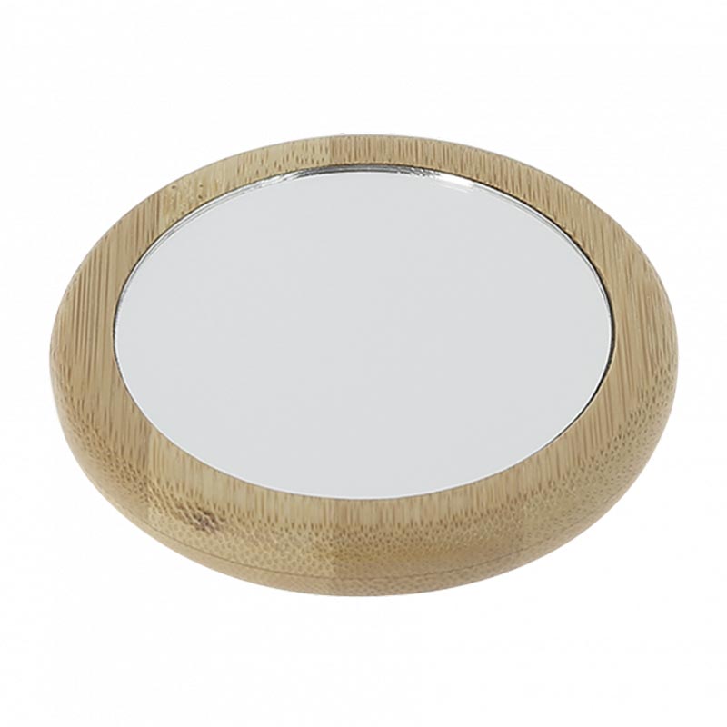 miroir de poche en bambou