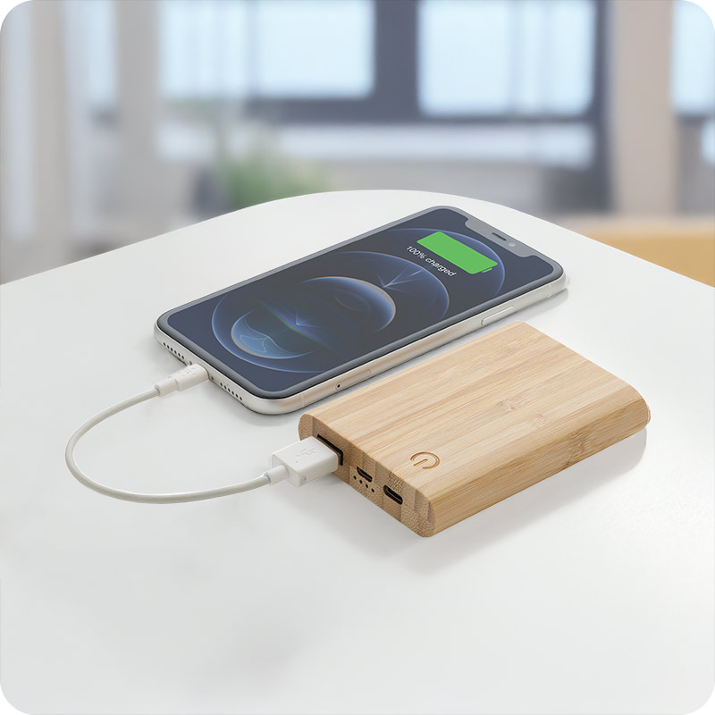 Batterie externe en bambou certifié Greta 5000 mAh _00