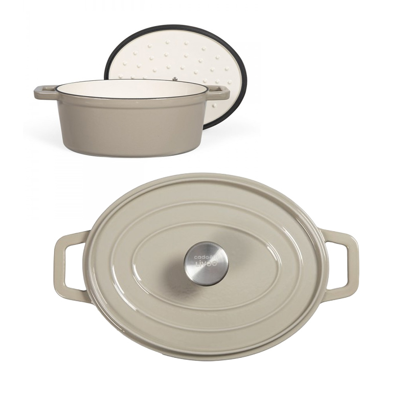 Cocotte ovale personnalisée Mijo bleu
