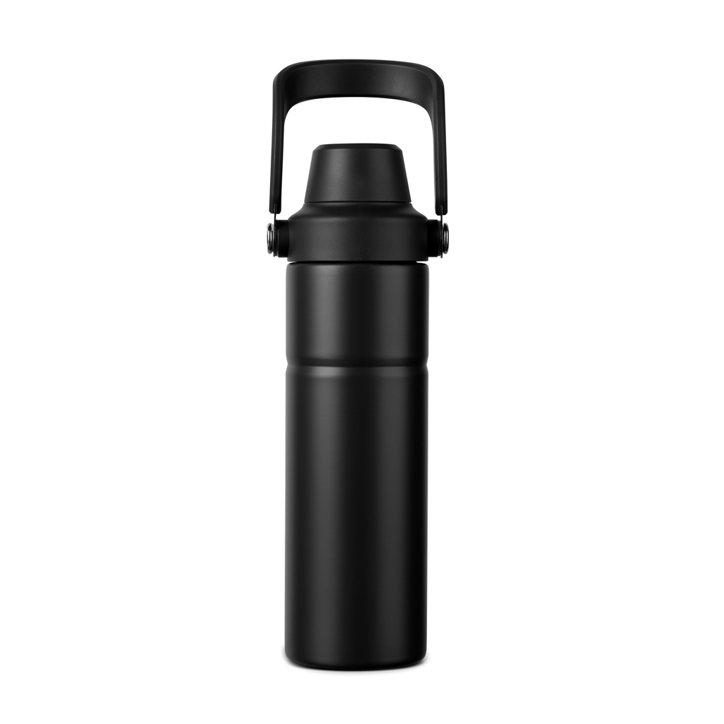 Gourde isotherme en inox recyclé certifié Baltimore Trek 600 mL_Noir
