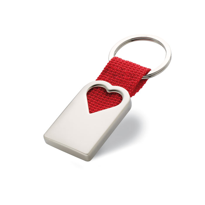 Porte-clés en métal Bonheur_Rouge