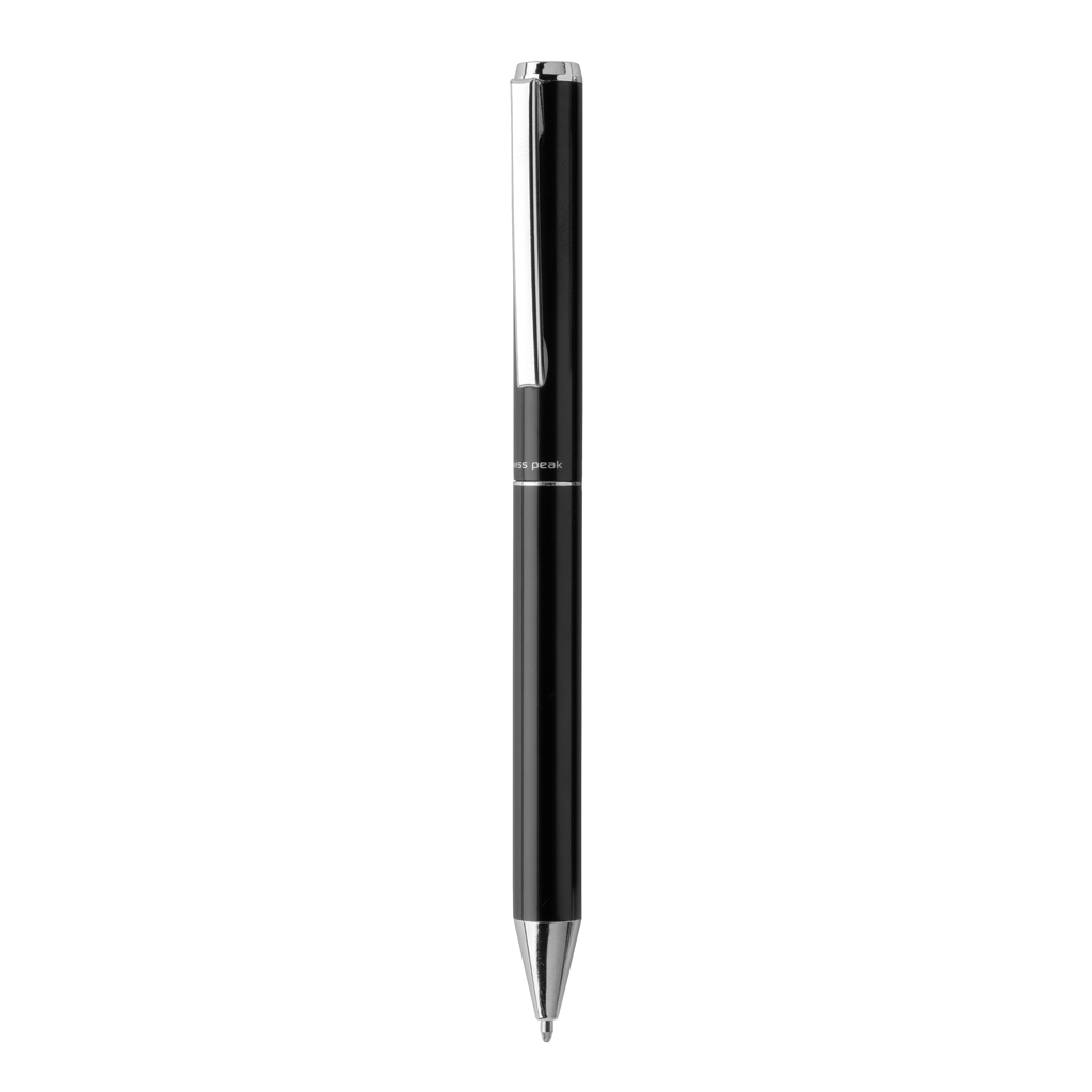 Stylo bille en aluminium recyclé certifié Swiss Peak Cedar _Noir