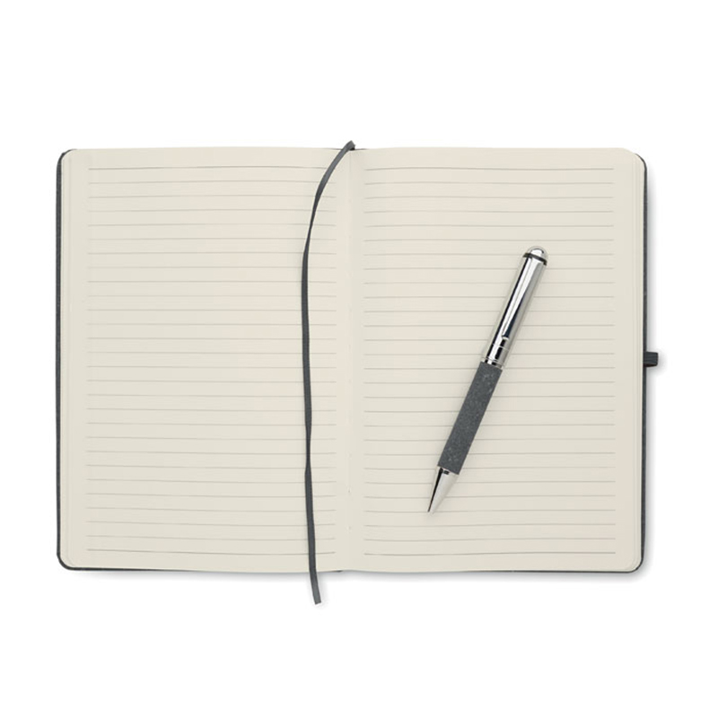 Carnet A5 avec stylo en cuir recyclé Eleganote_03