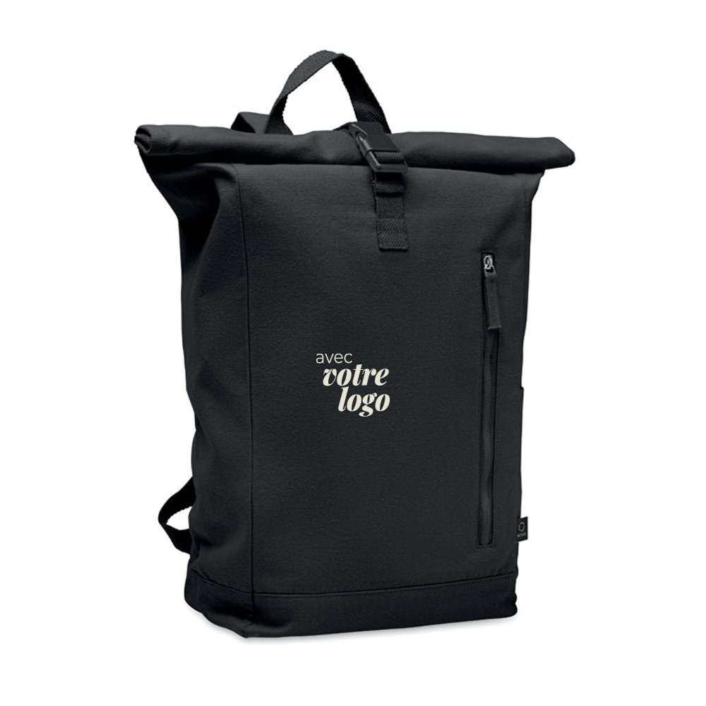 Sac à dos publicitaire rolltop en toile recyclée Kamet_01
