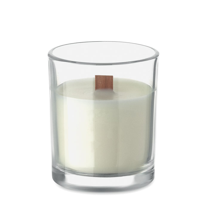 Bougie végétale parfumée en verre Kivas Wood 80 g_Transparent